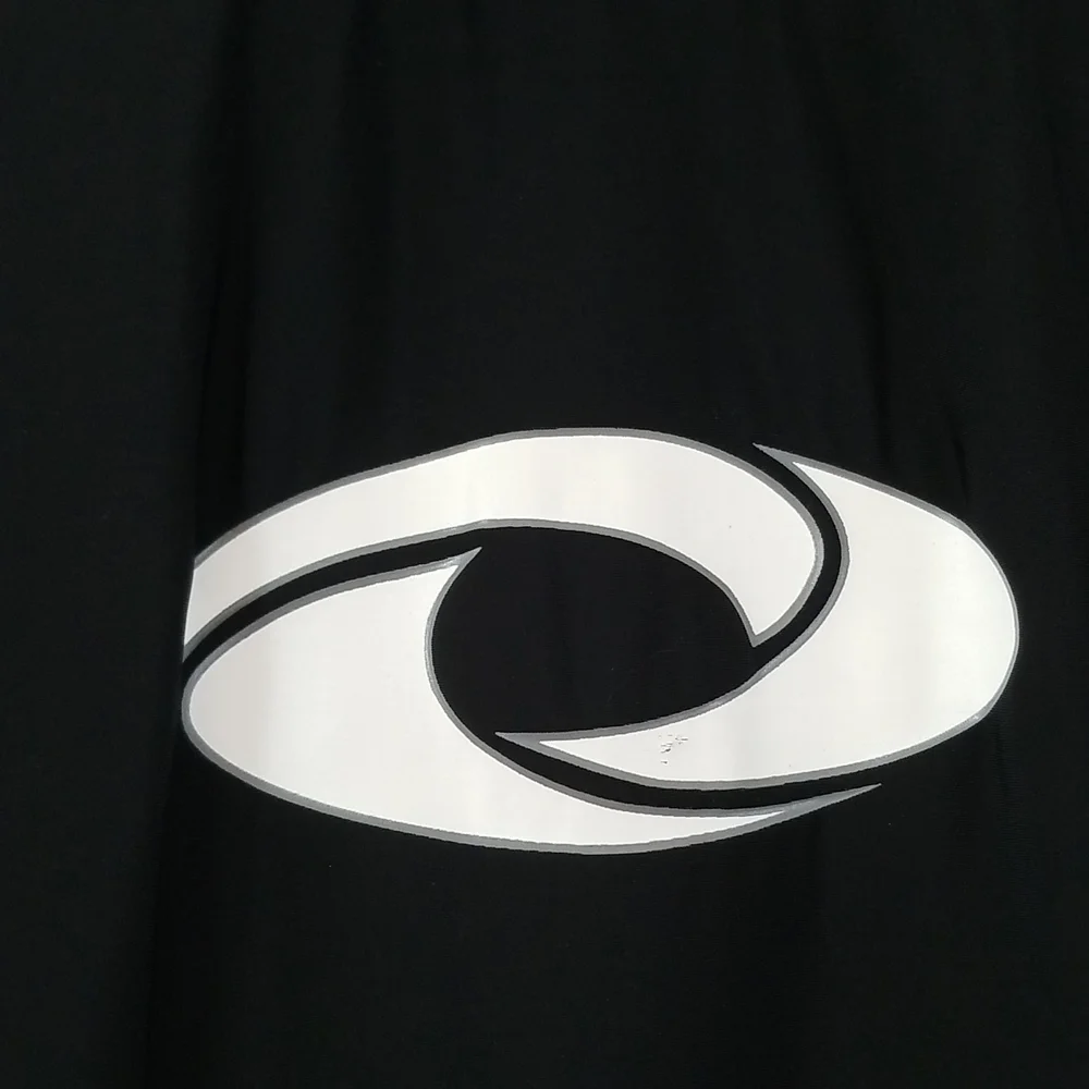 The Realm mens rashguard black/white swim surf shirt.